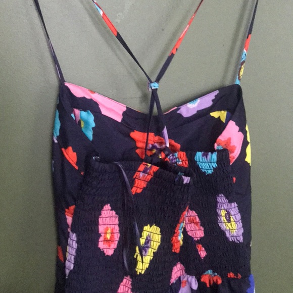 Mini sundress navy blue background floral - Picture 3 of 3
